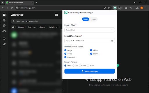 Chat Messages Backup for WhatsApp screenshot