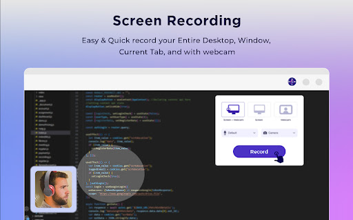 Screen Recorder with Webcam + Video Editor screenshot