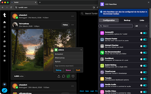 XKit Rewritten screenshot