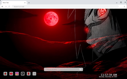 Itachi Uchiha Red Loop Live Wallpaper screenshot