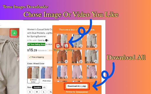 Temu Image and Video Downloader screenshot