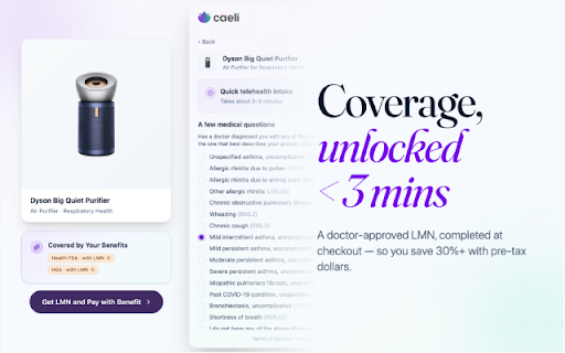 Caeli: Shop with HSA, FSA & Benefits screenshot