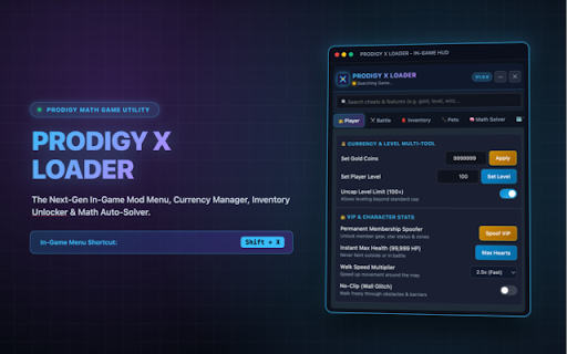Prodigy X Loader - Ultimate In-Game Utility screenshot