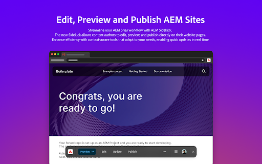 AEM Sidekick screenshot