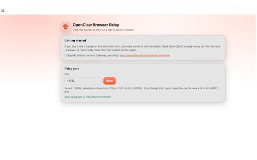 OpenClaw Browser Relay screenshot