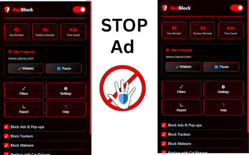 RedBlock - Ultimate Ad Blocker screenshot