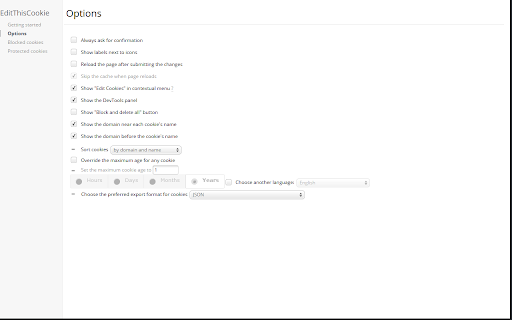 EditThisCookie (V3) screenshot