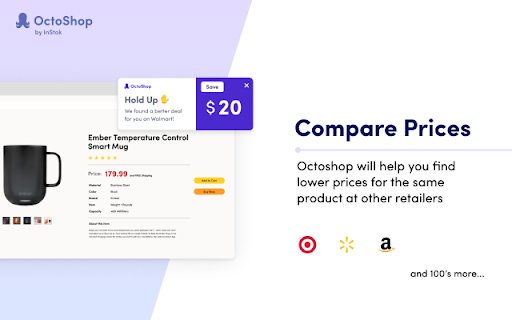 Octoshop: Price compare, cashback, alerts screenshot