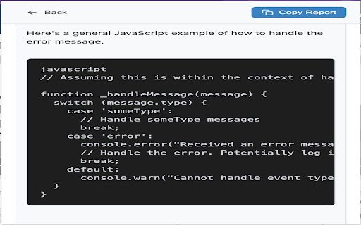 Console Log Error AI Fixer screenshot