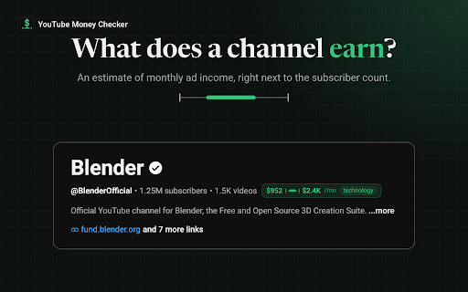 YouTube Money Checker — Channel Earnings & Income Estimator screenshot