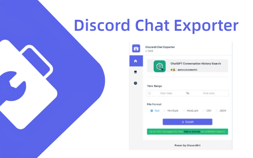 Discord Chat Exporter - DiscordKit screenshot