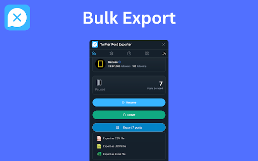 Twitter Post Exporter - Download Twitter / X Posts screenshot
