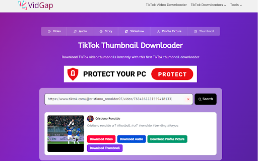 VidGap – TikTok Video Downloader Without Watermark screenshot