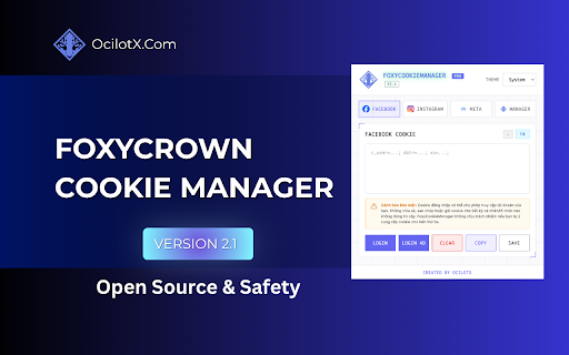 FoxyCrown Cookie Manager screenshot