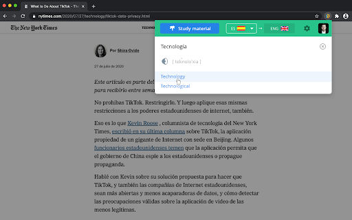 Lingualeo Language Translator screenshot