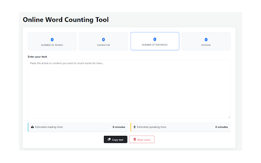 Word Counter - Vo Viet Hoang SEO screenshot