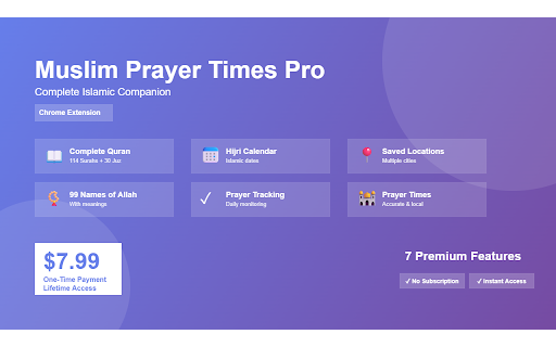 Muslim Prayer Times & Qibla Compass screenshot