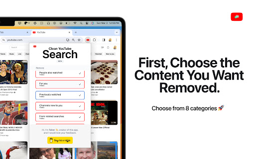Clean YouTube Search screenshot