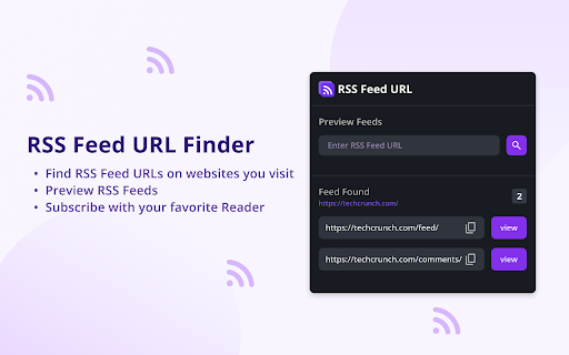 RSS Feed URL Finder screenshot