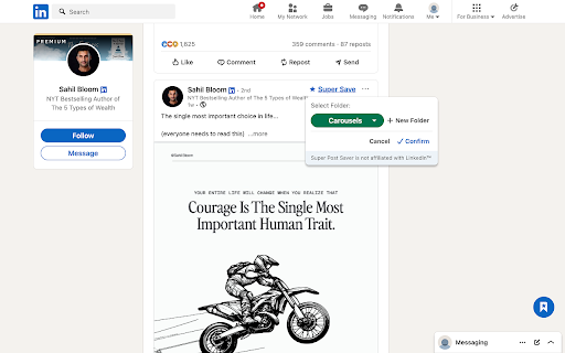 Super Post Saver – Smart Bookmark Tool for LinkedIn™ Posts screenshot