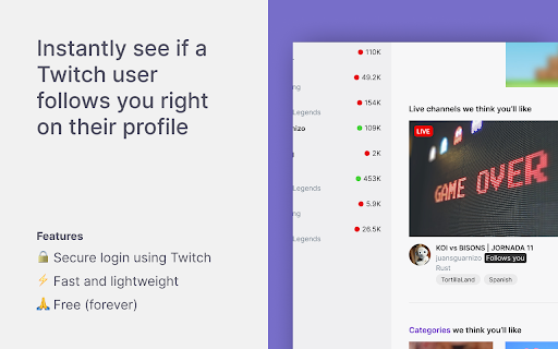 Twitch Follower Badge screenshot