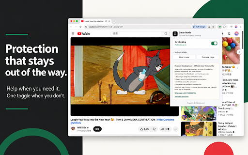 YouTube™ automatically removes ads screenshot
