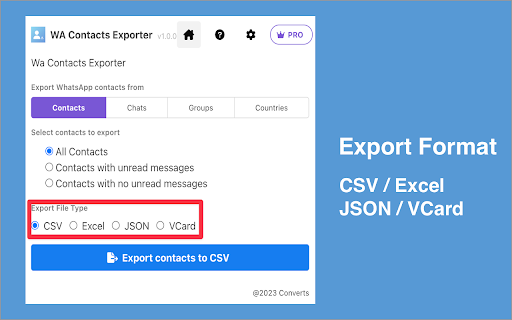WA Contact Exporter – Seamlessly Export WA Contacts screenshot