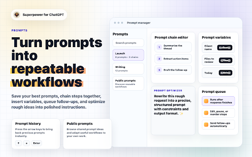 Superpower for ChatGPT screenshot