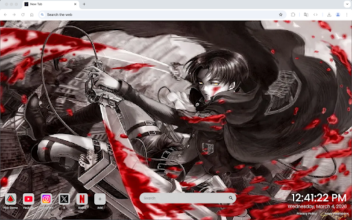 Black and White Anime Boy Live Wallpaper screenshot