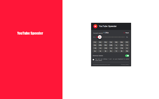 YouTube Speeder: adjust playback speed [QVI] screenshot