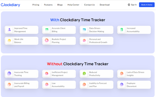 Clockdiary Time Tracker screenshot