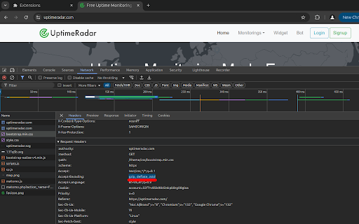 Disable Brotli Compression screenshot