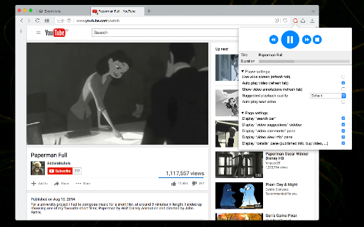 YouTube Control Center screenshot