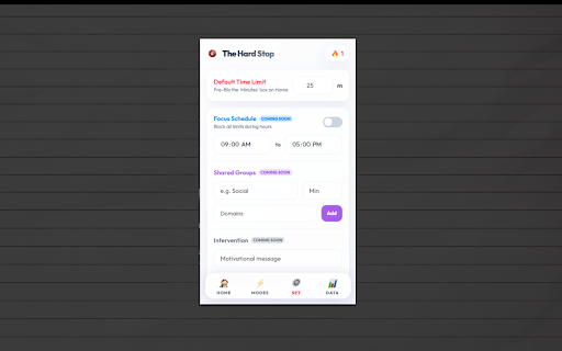 The Hard Stop — Stop Distractions & Block Sites screenshot