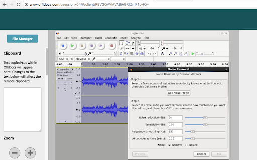 Audio editor online X-Audacity screenshot