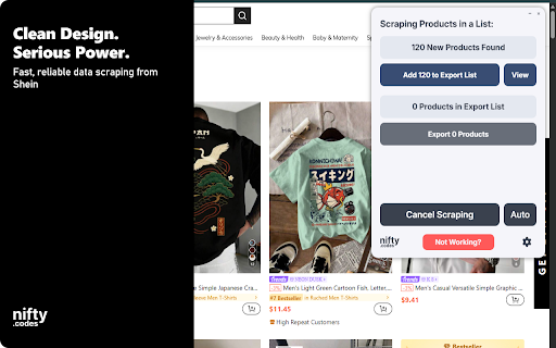 S-Fashion Scraper: Export Products, Reviews, Sellers & More screenshot