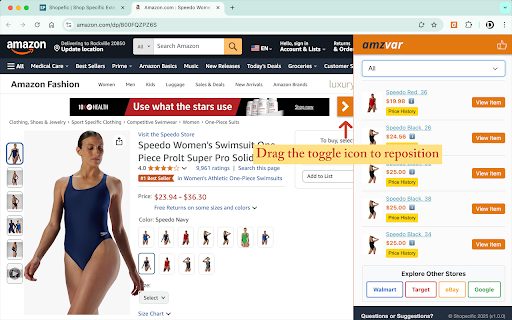 Amazon Variation Price Checker screenshot