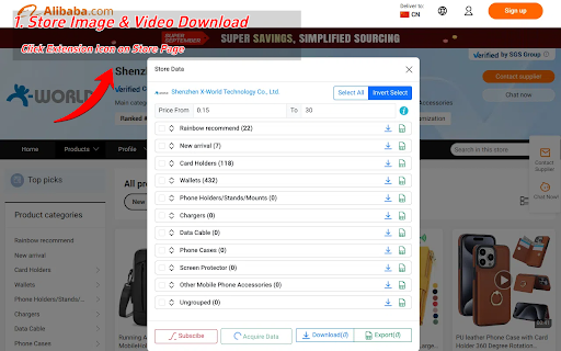 AliStore-download image & video of alibaba screenshot