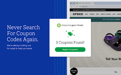 Crocs Coupon Saver - Latest Coupons & Best Deals screenshot