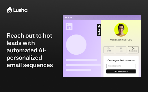 Lusha - Easily find B2B contact information screenshot