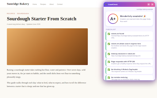 CrawlCheck screenshot