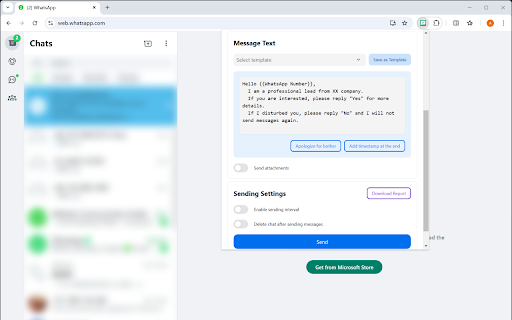WA Bulk Sender Pro screenshot