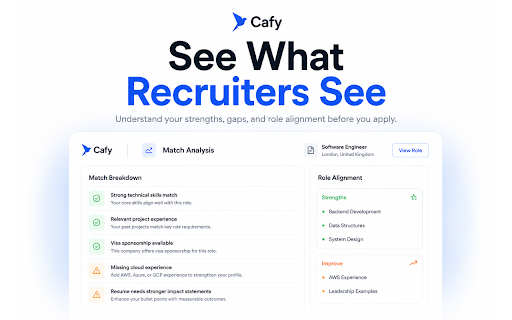 Cafy - Career Assistant screenshot