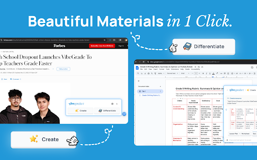 VibeGrade: AI Teaching, Grading Assistant in Google Docs, Canvas, and more screenshot