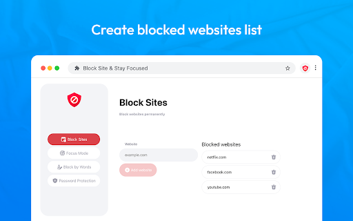 Block Site - Site Blocker & Focus Mode screenshot
