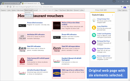 Print Edit WE screenshot