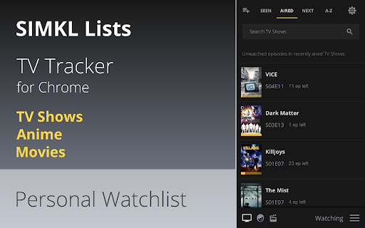 Simkl Lists: TV, Anime, Movies - TV Tracker screenshot