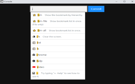 Console screenshot