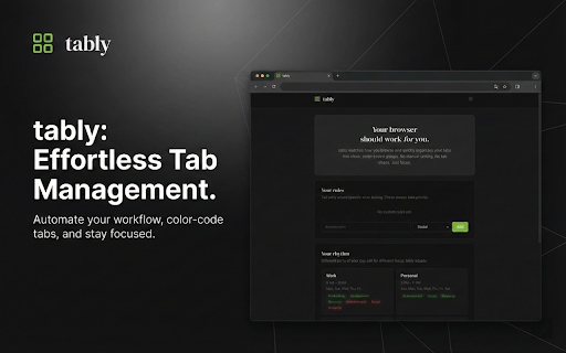 tably — Smart Tab Managment screenshot
