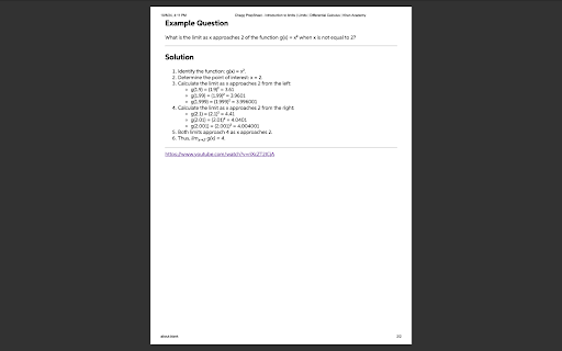 PrepSheet: Free YouTube Notes Generator screenshot